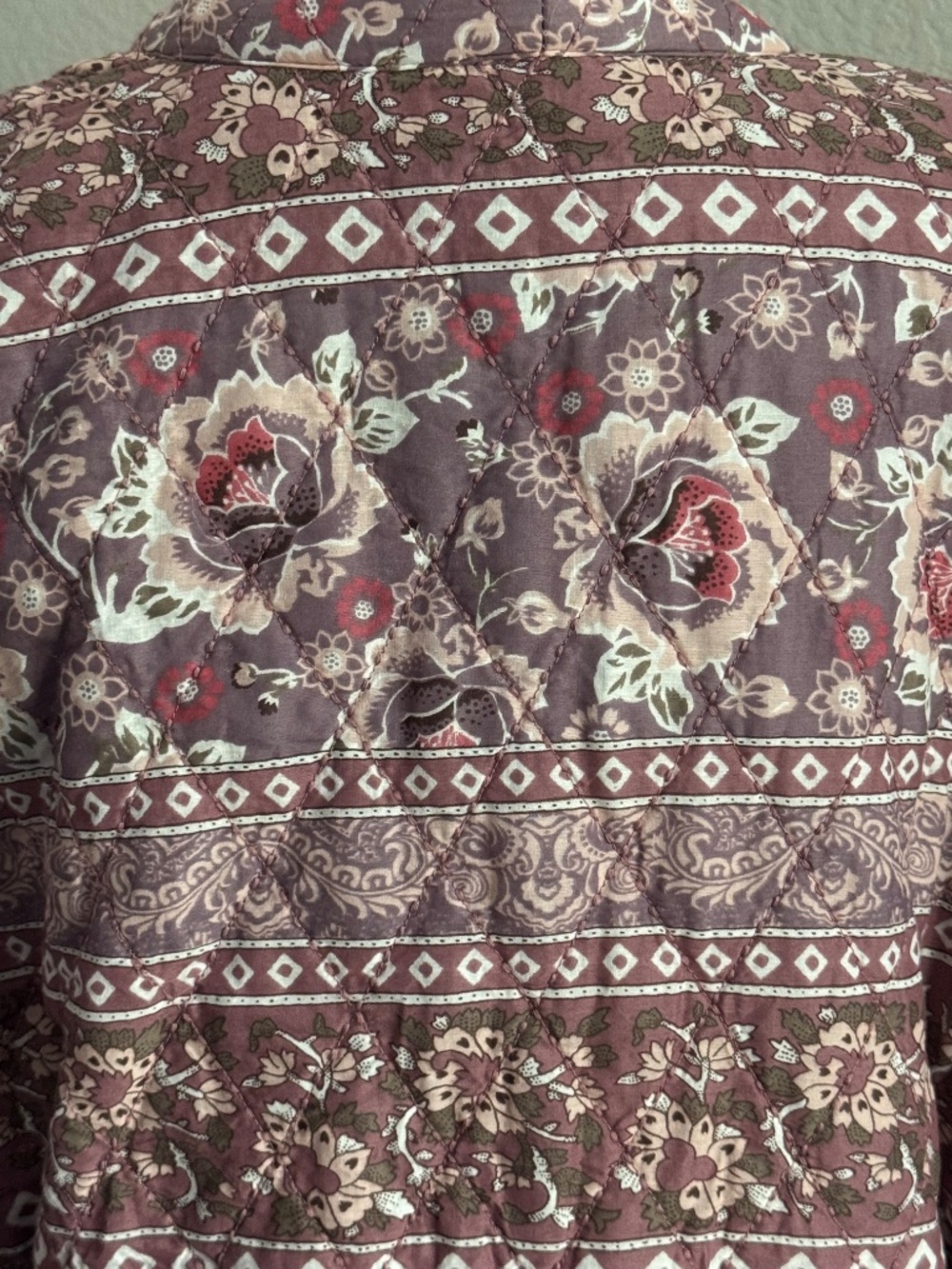 Lucky Brand Bohemian Quilted Kimono Wrap Jacket Oversized Size XS/S - Picture 5 of 10